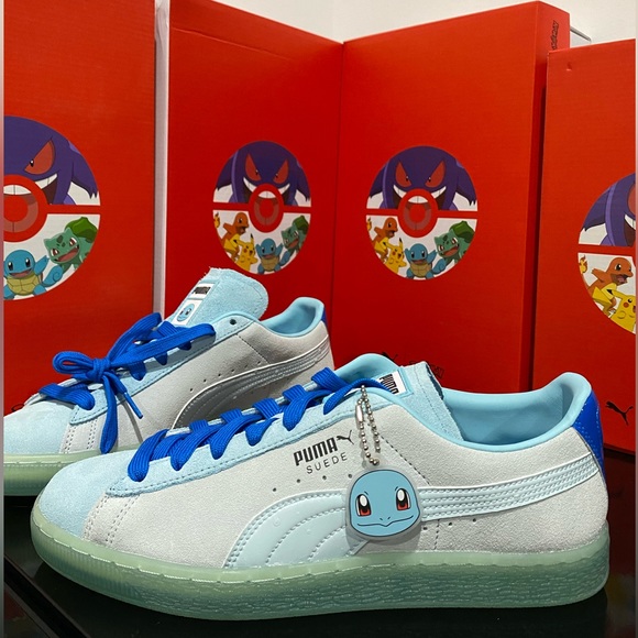 PUMA × Pokémon: Squirtle Suede Classic Blue size 9 - Picture 1 of 6